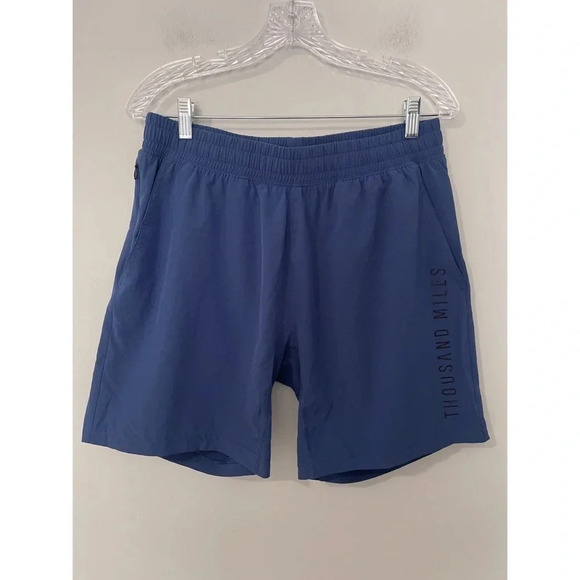Thousand Miles Shorts Men’s Size Large Blue Motiv Workout Athletic Fit - Picture 3 of 12